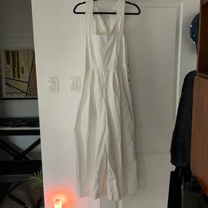 Free People White 100% cotton jumpsuit